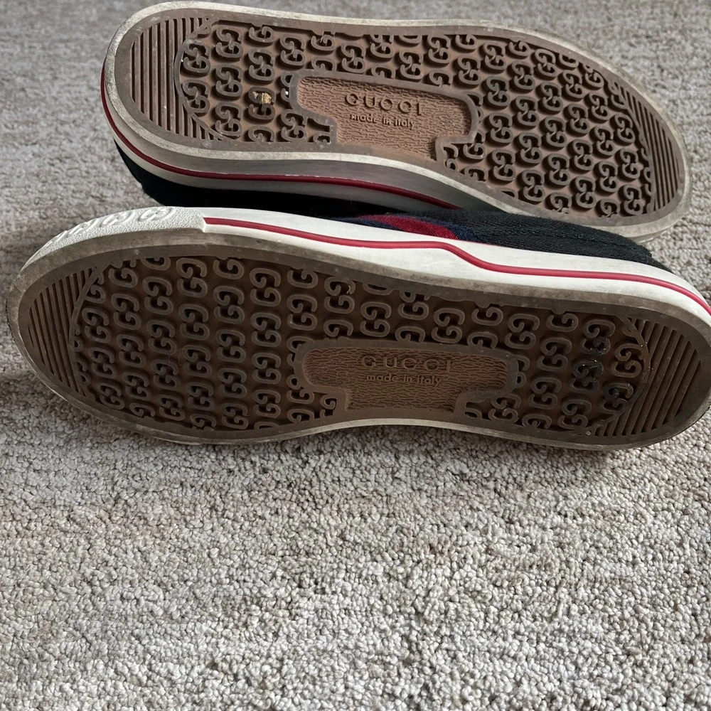 Gucci 1977 Canvas Tennis Sneakers in Black Sz 37 or Women’s Size 7 - Picture 5 of 6